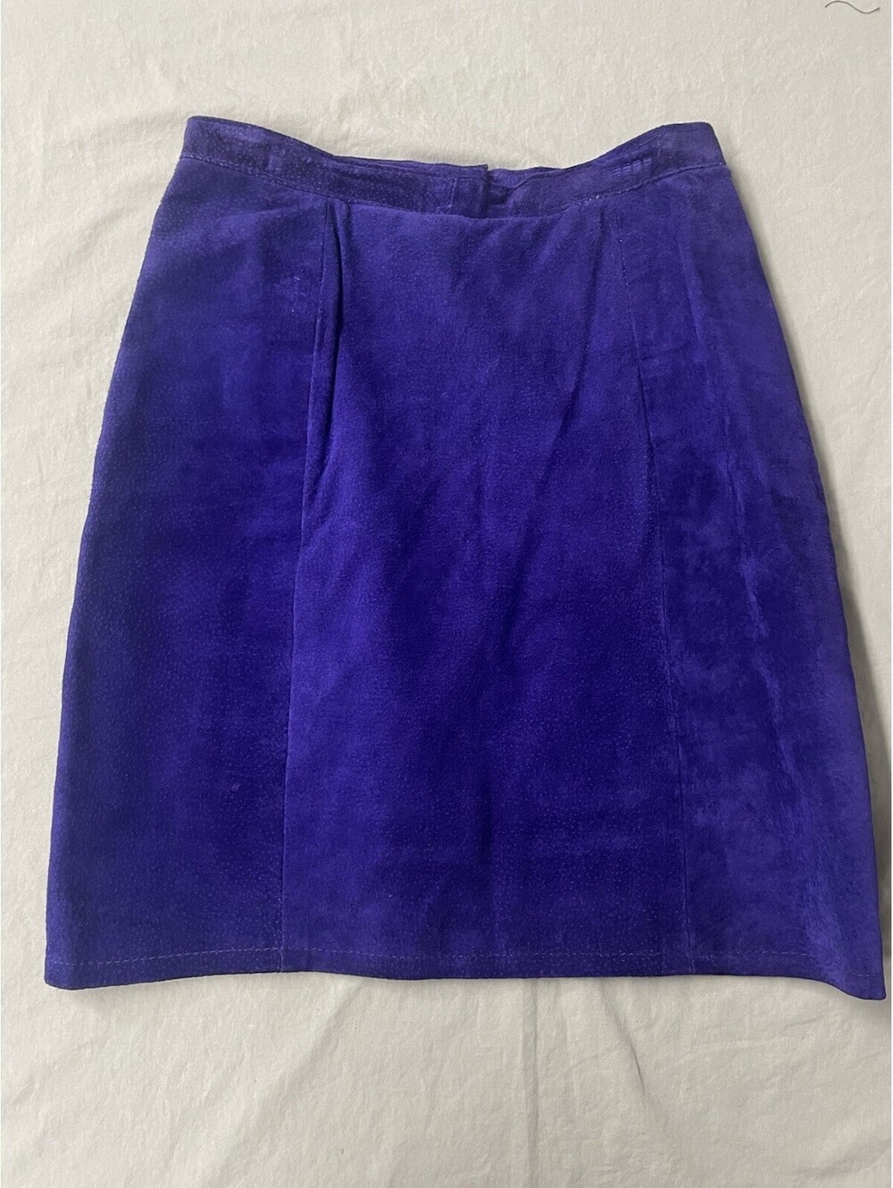 Suede Skirt Split Cowhide Outerwear By Phoenix Size 11/12 Purple USA Vintage